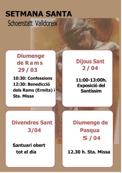 Horarios de Setmana Santa
